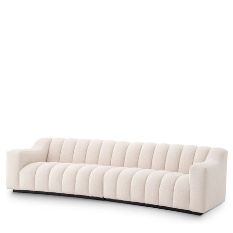 Kelly Curved Symmetrical Sofa in Beige for Contemporary Spaces