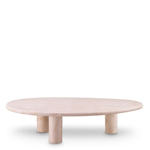 Timeless Minimalist Curved Stone Coffee Table