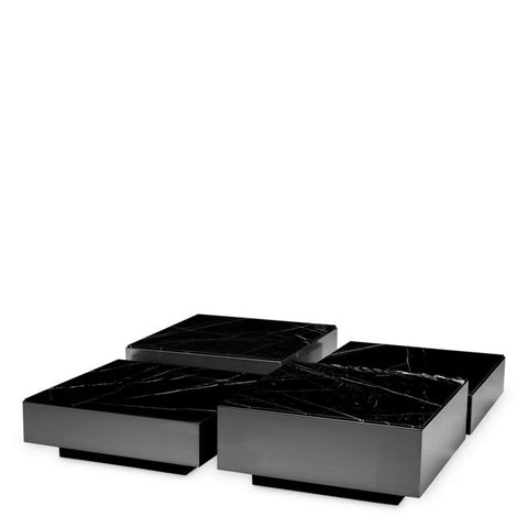Timeless Minimalist Marble Square Coffee Table Set Modern Design