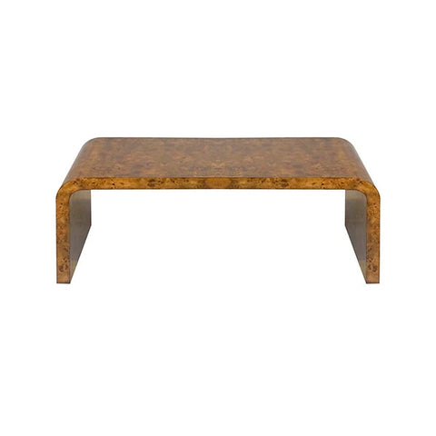 Worlds Away Newbury Timeless Minimalist Curved Drum Coffee Table