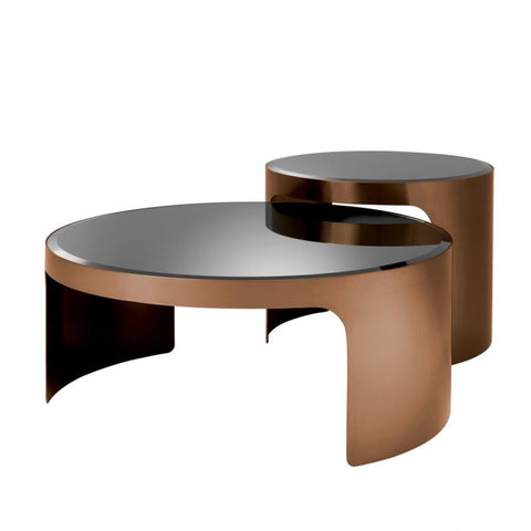 Timeless Minimalist Modern Beveled Drum Coffee Table
