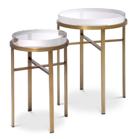 Space Saving Contemporary Round Glass Accent Table