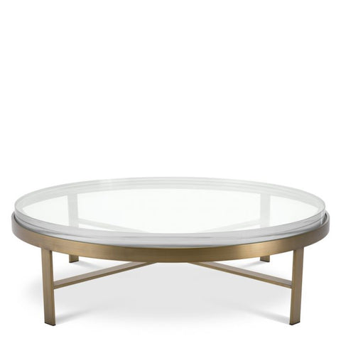 Eichholtz Timeless Minimalist Round Glass Coffee Table