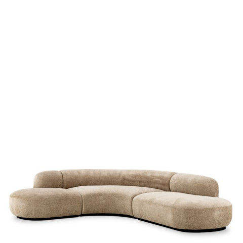 Björn Curved Contemporary Standard Sofa with Tight Backrest