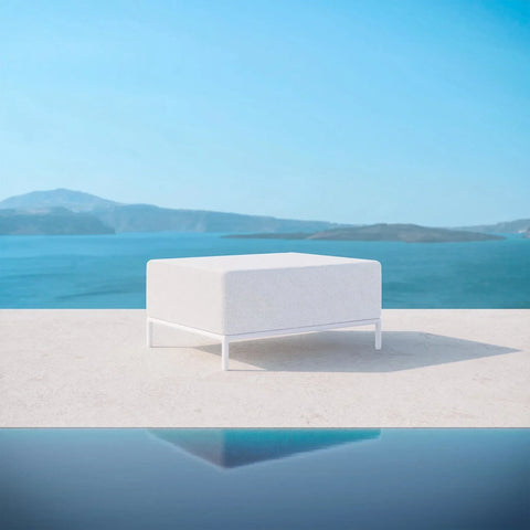 Kamari Modern Weather Resistant Pouf Ottoman