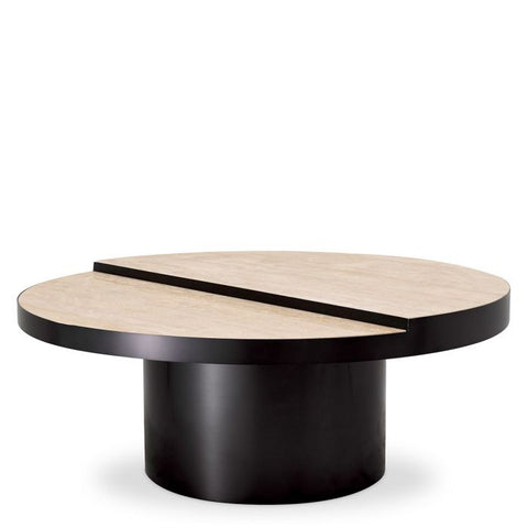 Eichholtz Timeless Minimalist Bronze Drum Coffee Table