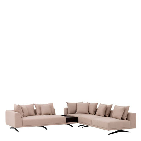 Endless Contemporary Modular Sectional with Armrests and Loose Cushions
