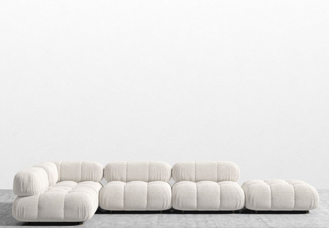 Belia Contemporary Modular Sectional with Armrests and Tufting