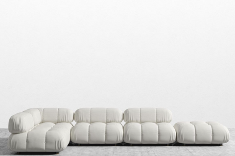 Belia Contemporary Modular Sectional with Armrests and Tufting
