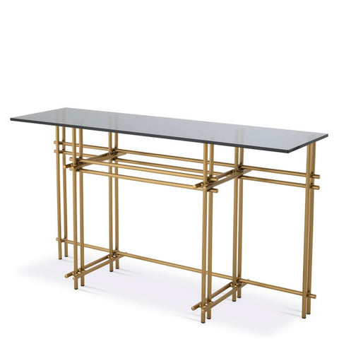 Eichholtz Timeless Minimalist Contemporary Glass Entryway Console