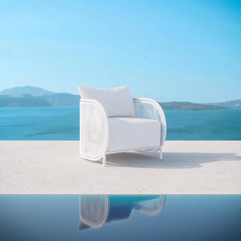 Kamari Eclectic Modern Lawn & Garden Accent Chair