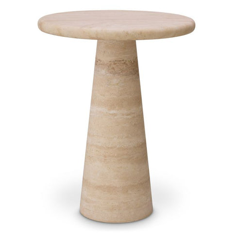 Timeless Minimalist Contemporary Drum Center Table in Stone
