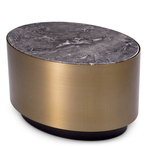 Space Saving Modern Oval Marble Center Table Accent Table