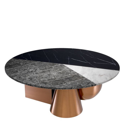 Eichholtz Timeless Minimalist Round Drum Coffee Table