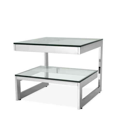 Eichholtz Timeless Minimalist Modern Square Glass C Table