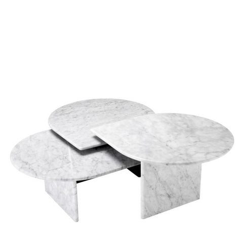 Timeless Minimalist Curved Marble Coffee Table