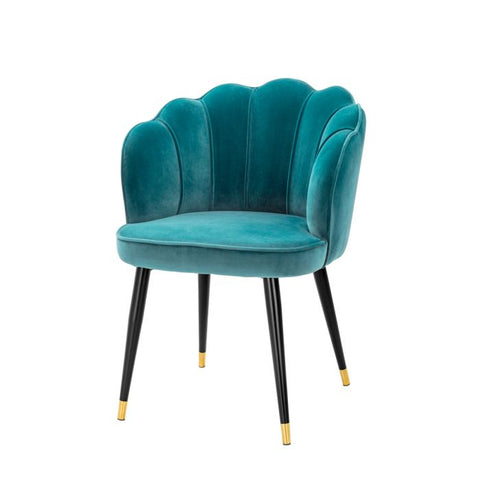 Timeless Minimalist Crown Back Upholstered Velvet Accent Chair