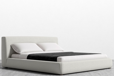 Rove Concepts Minimalist Ophelia Low Profile Platform Bed with Headboard - King - Cal King