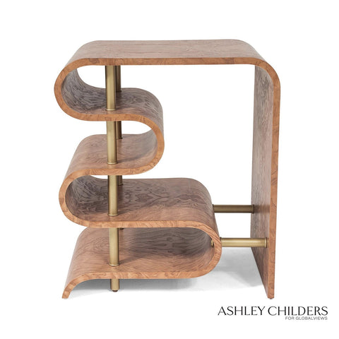 Global Views Traverse S Curve Accent Table