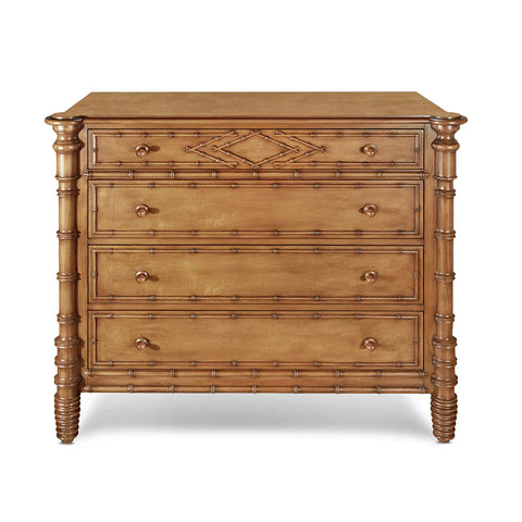 Space Saving Asian Accent Chest with Knob Handle
