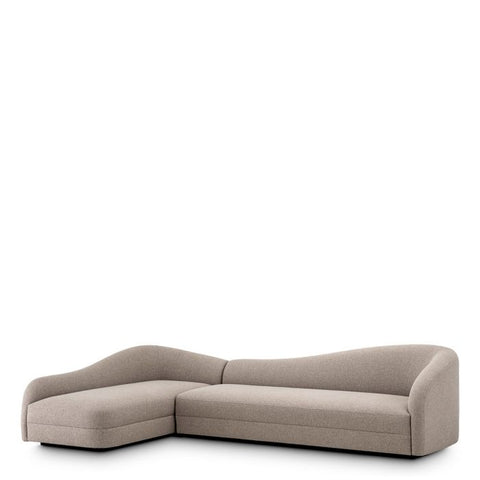 Rêve Greige Contemporary Chaise Sectional Sofa