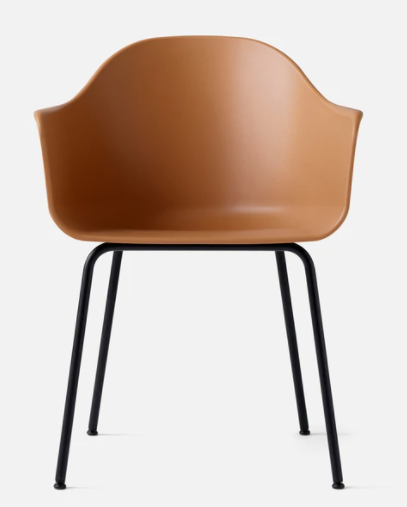 Timeless Minimalist Modern Barrel Back Splayed Leg Dining Armchair