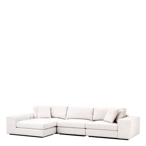 Vista Grande Chaise Sectional Sofa with Armrests and Loose Cushions