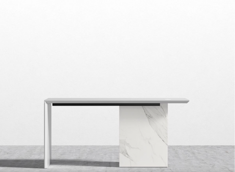 Rove Concepts Gia Modern Writing Desk in Solid White