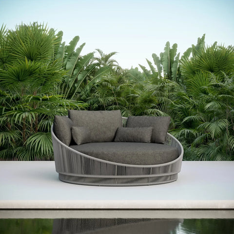 Lawn and Garden Coastal Modern Outdoor Furniture with Cushioned Seat