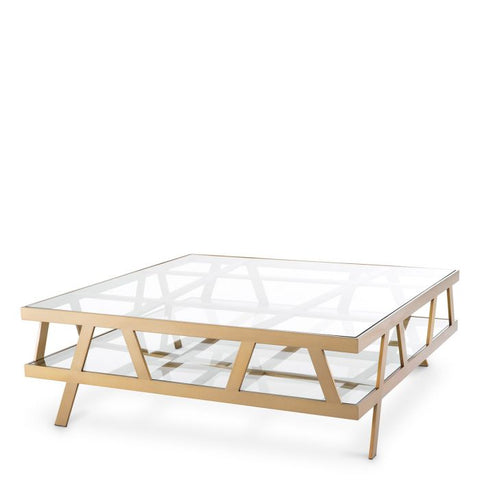 Eichholtz Timeless Minimalist Modern Square Frame Coffee Table
