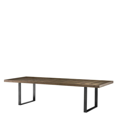 Eichholtz Timeless Minimalist Farm Dining Table with Marquetry