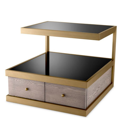 Timeless Minimalist Contemporary C Table with Storage Accent Table