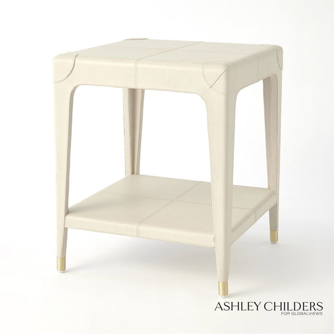 Global Views Timeless Minimalist Square Contemporary End Table