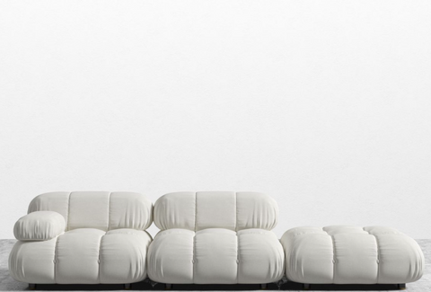 Belia Contemporary Velvet Modular Sofa with Armrests