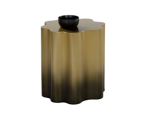 Dahlia Space Saving Freeform Center Table in Gold Ombre