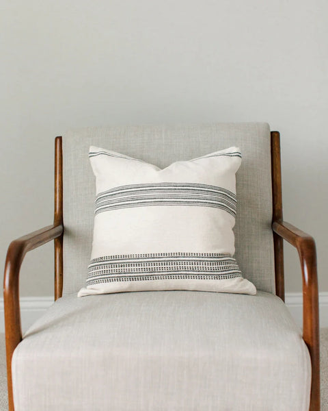 Powered by People Timeless Minimalist Scandinavian Handwoven Soft Pillow Cover - 18 x 18