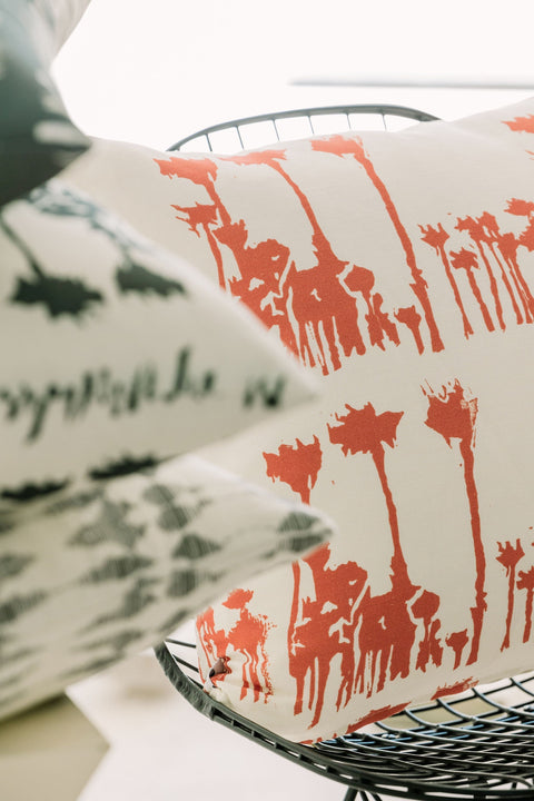 Powered by People Artful Traditionalist Organic Nature Graphic Linen Accent Pillow - 20 x 20