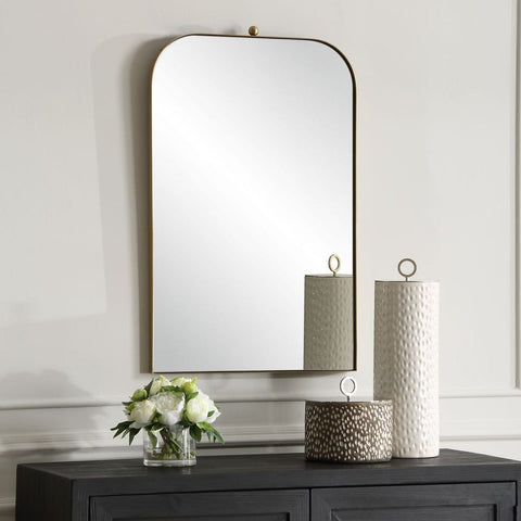 Contemporary Arch Floating Vanity Mirror for Bathroom