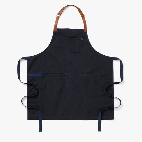 Bib Apron with Adjustable Patch Pockets