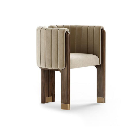 Timeless Minimalist Barrel Upholstered Dining Armchair