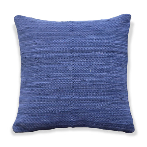 Powered by People Monochromatic Minimalist Handwoven Braided Square Pillow Cover - 20 x 20
