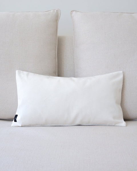 Powered by People Monochromatic Minimalist Lumbar Rectangle Throw Pillow - 12 x 20