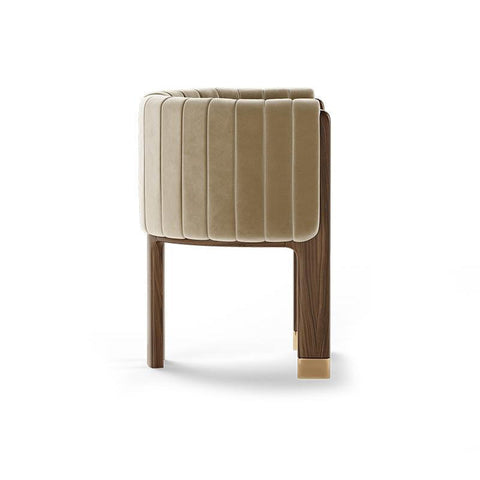 Timeless Minimalist Barrel Upholstered Dining Armchair