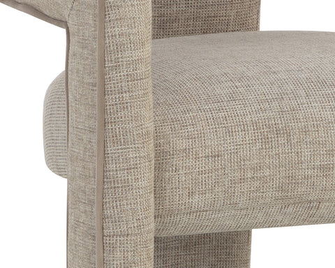 Timeless Minimalist Modern Upholstered Armchair with Curved Arms