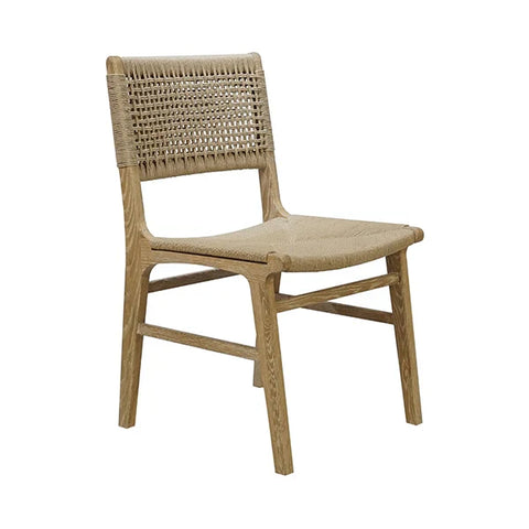 Monroe Timeless Minimalist Bohemian Woven Dining Side Chair