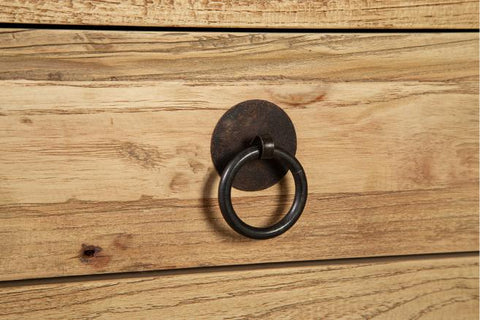Rustic Washed Wood Sideboard Cabinet