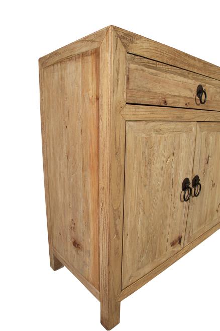 Rustic Washed Wood Sideboard Cabinet