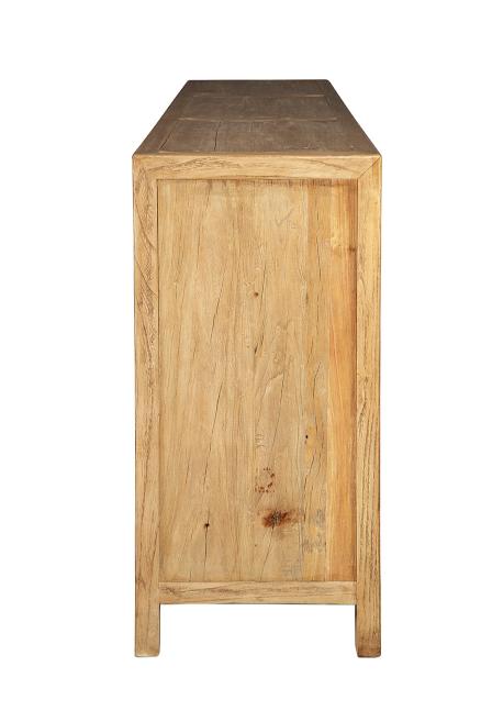 Rustic Washed Wood Sideboard Cabinet