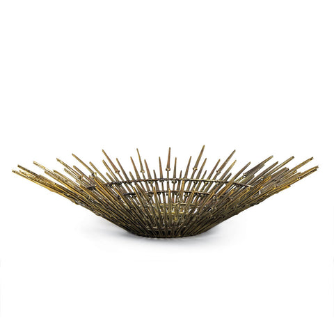 Decorating Essentials Art Deco Asymmetrical Distressed Decorative Bowl