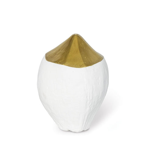 Decorating Essentials Modern Coastal Novelty Vase with Gold Trim